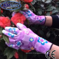 NMSAFETY13 jauge imprimé pu travailler sur des gants de travail de jardin gant pu